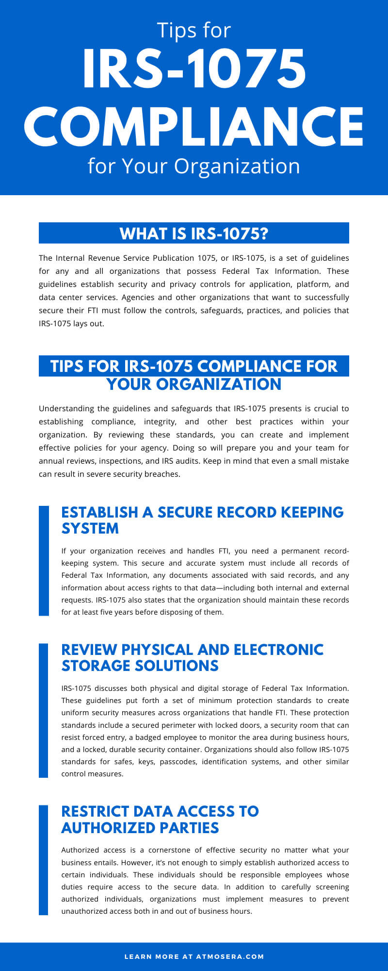 Tips for IRS-1075 Compliance for Your Organization