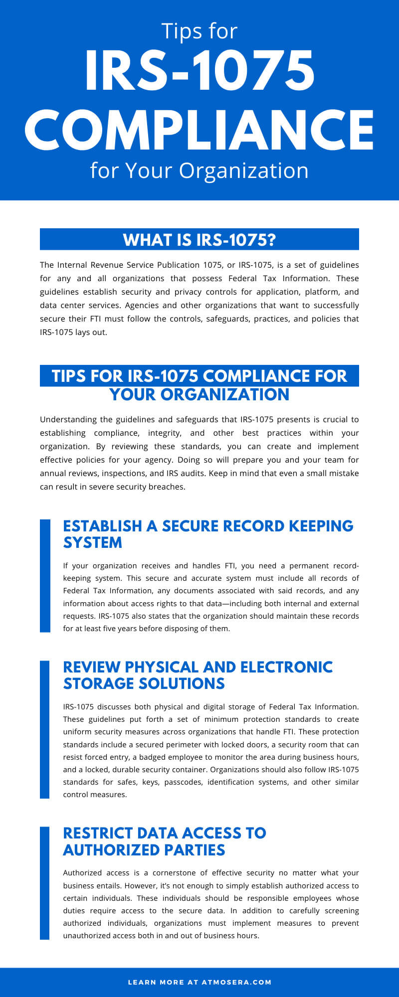Tips for IRS1075 Compliance for Your Organization